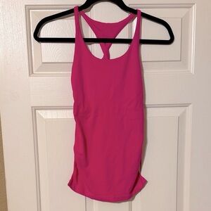 Y2K Bebe Women’s Tank Top Razorback Twist Back Hot Pink Party M/L